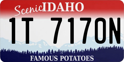 ID license plate 1T7170N