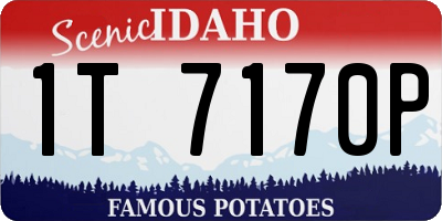 ID license plate 1T7170P