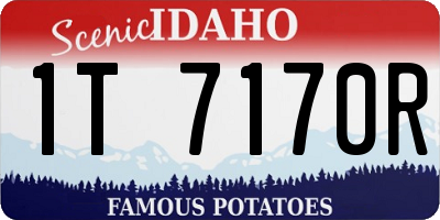 ID license plate 1T7170R