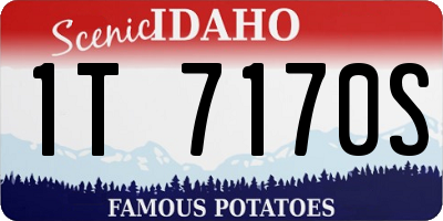 ID license plate 1T7170S