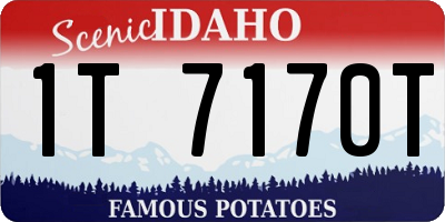 ID license plate 1T7170T