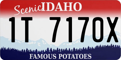 ID license plate 1T7170X