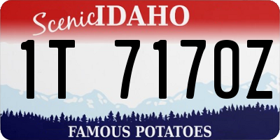 ID license plate 1T7170Z
