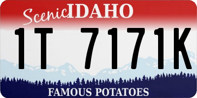 ID license plate 1T7171K