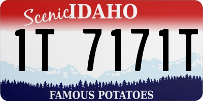 ID license plate 1T7171T