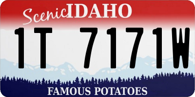 ID license plate 1T7171W