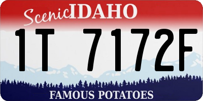 ID license plate 1T7172F