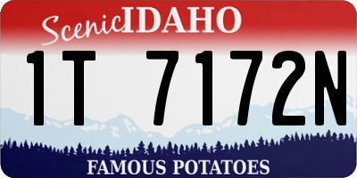 ID license plate 1T7172N