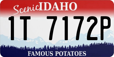 ID license plate 1T7172P