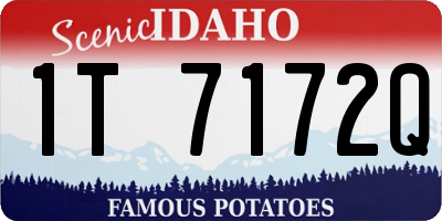 ID license plate 1T7172Q