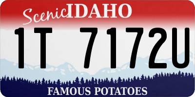 ID license plate 1T7172U