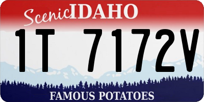 ID license plate 1T7172V