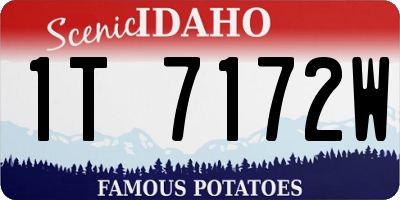 ID license plate 1T7172W