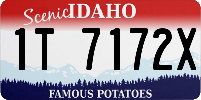 ID license plate 1T7172X