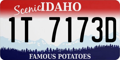 ID license plate 1T7173D