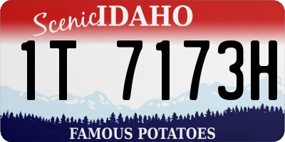 ID license plate 1T7173H