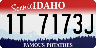ID license plate 1T7173J