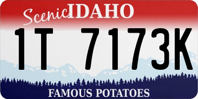 ID license plate 1T7173K