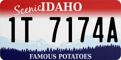 ID license plate 1T7174A