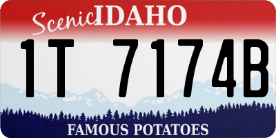 ID license plate 1T7174B