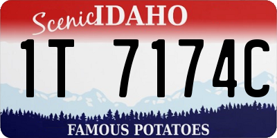 ID license plate 1T7174C