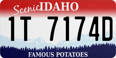 ID license plate 1T7174D