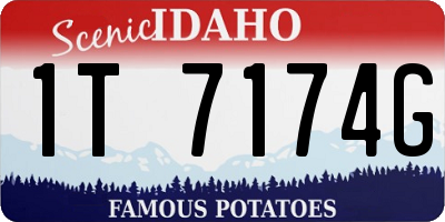ID license plate 1T7174G