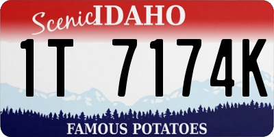 ID license plate 1T7174K