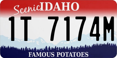 ID license plate 1T7174M