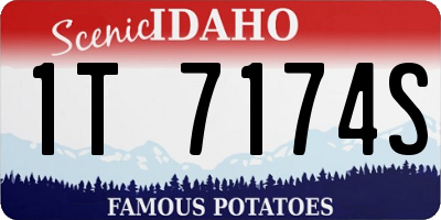 ID license plate 1T7174S