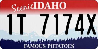 ID license plate 1T7174X