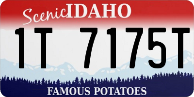 ID license plate 1T7175T