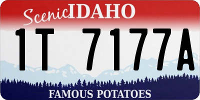 ID license plate 1T7177A