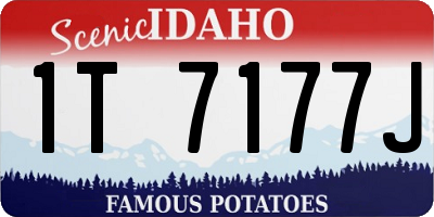 ID license plate 1T7177J