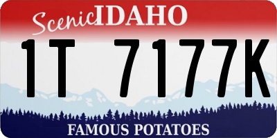 ID license plate 1T7177K
