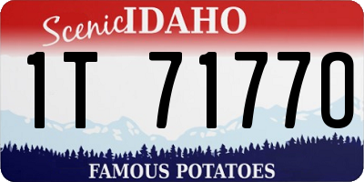 ID license plate 1T7177O