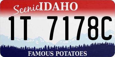 ID license plate 1T7178C