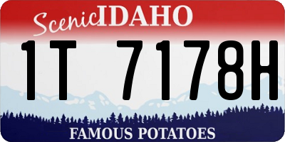 ID license plate 1T7178H