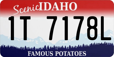 ID license plate 1T7178L