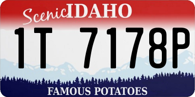 ID license plate 1T7178P