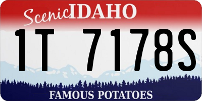 ID license plate 1T7178S