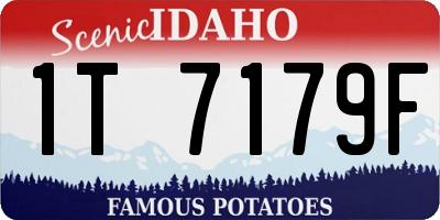 ID license plate 1T7179F