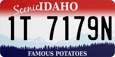 ID license plate 1T7179N