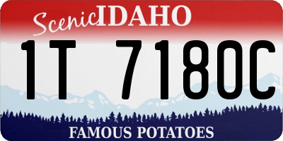 ID license plate 1T7180C