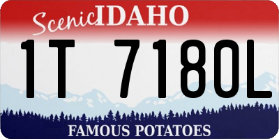 ID license plate 1T7180L