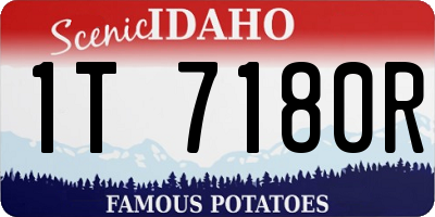 ID license plate 1T7180R