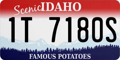 ID license plate 1T7180S