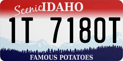 ID license plate 1T7180T