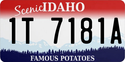 ID license plate 1T7181A