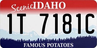 ID license plate 1T7181C